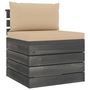 Voir la diapositive 4 : VIDAXL Salon palette de jardin 6 pcs avec coussins Bois de pin massif