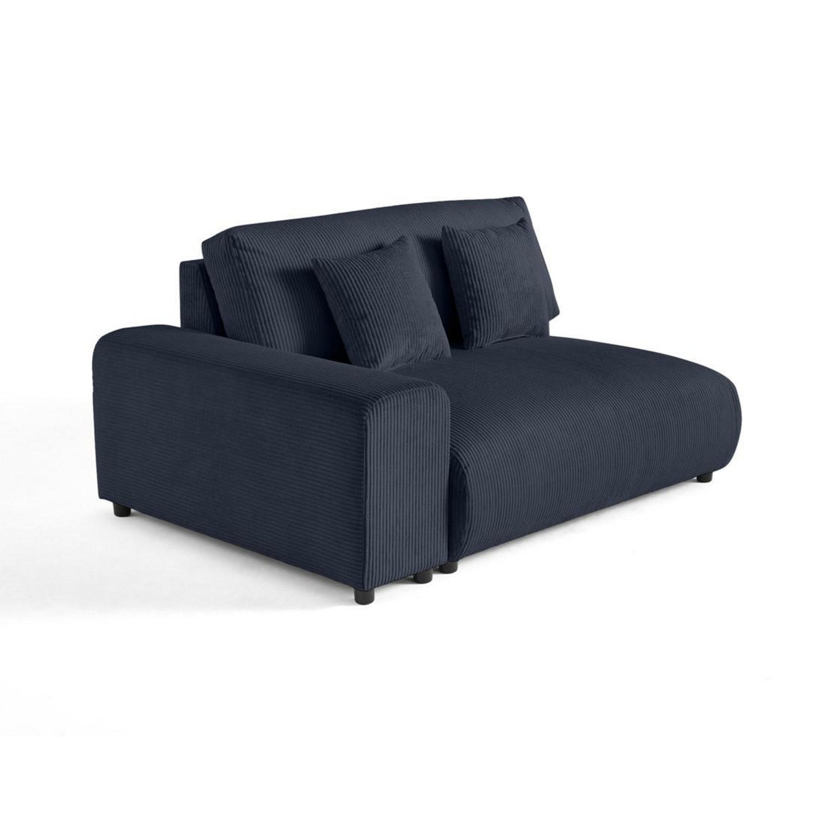 LISA DESIGN Garance - module d'assise 2 places avec accoudoir gauche - en velours côtelé