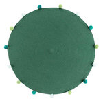 Paris Prix Tapis Rond Enfant  Pompomparty  90cm Vert