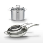 ELO Lot de 3 Poêles Elo Relief Evolution 32/28/24 cm et Faitout 26 cm