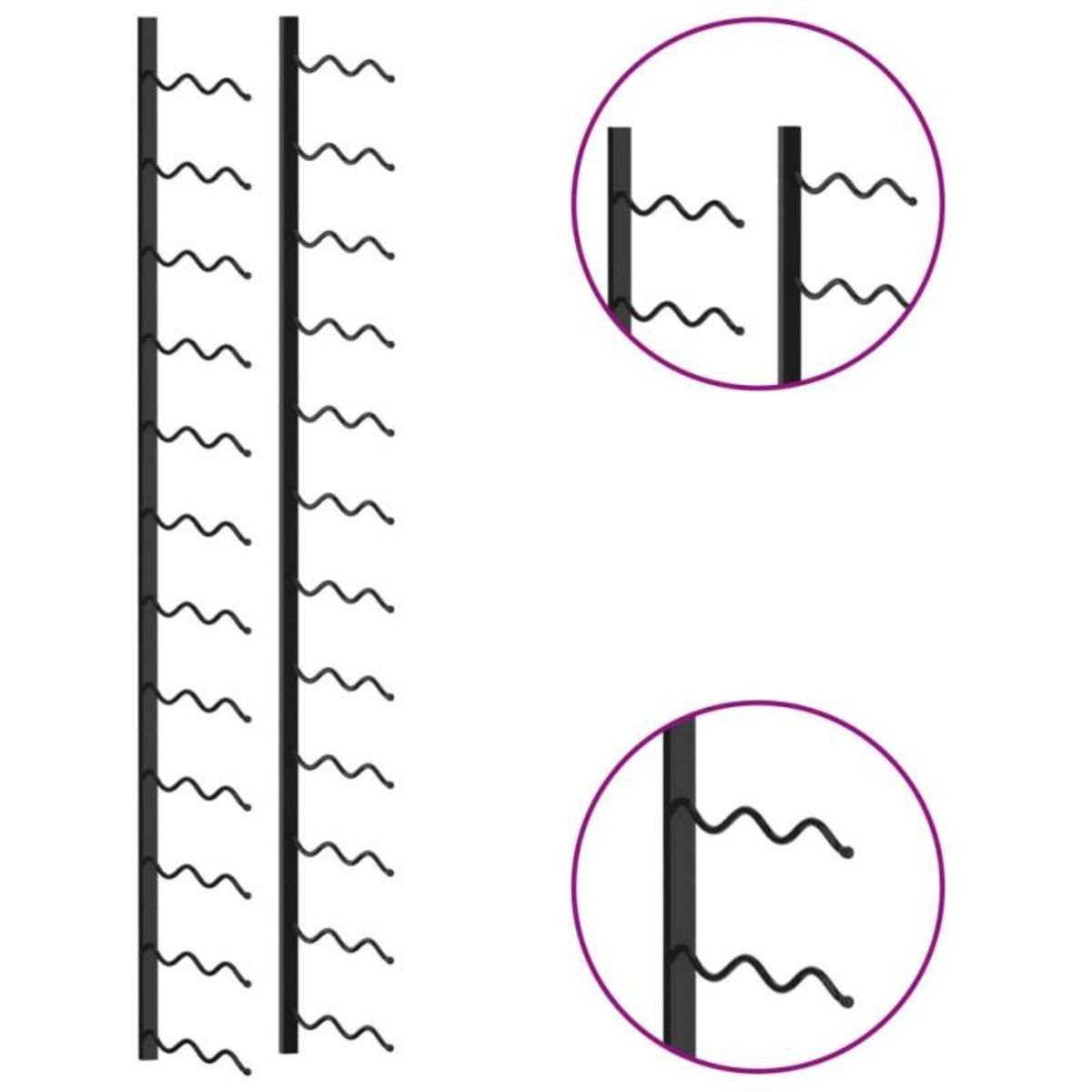 VIDAXL Casier à bouteilles mural pour 24 bouteilles Noir Fer