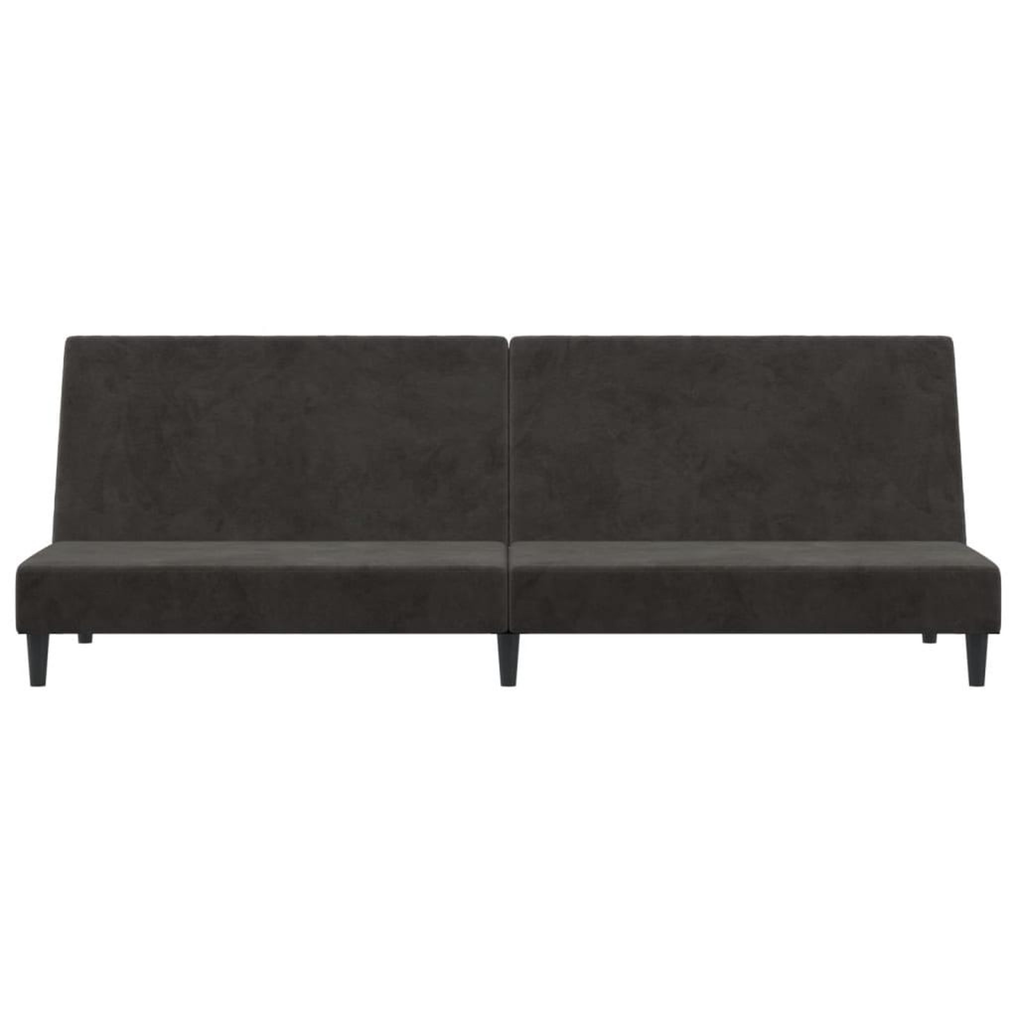 Voir la diapositive 5 : VIDAXL Canape-lit a 2 places gris fonce velours