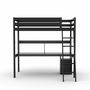 Voir la diapositive 4 : Lit Mezzanine 90x190cm en bois massif avec sommier bureau et caisson CITY