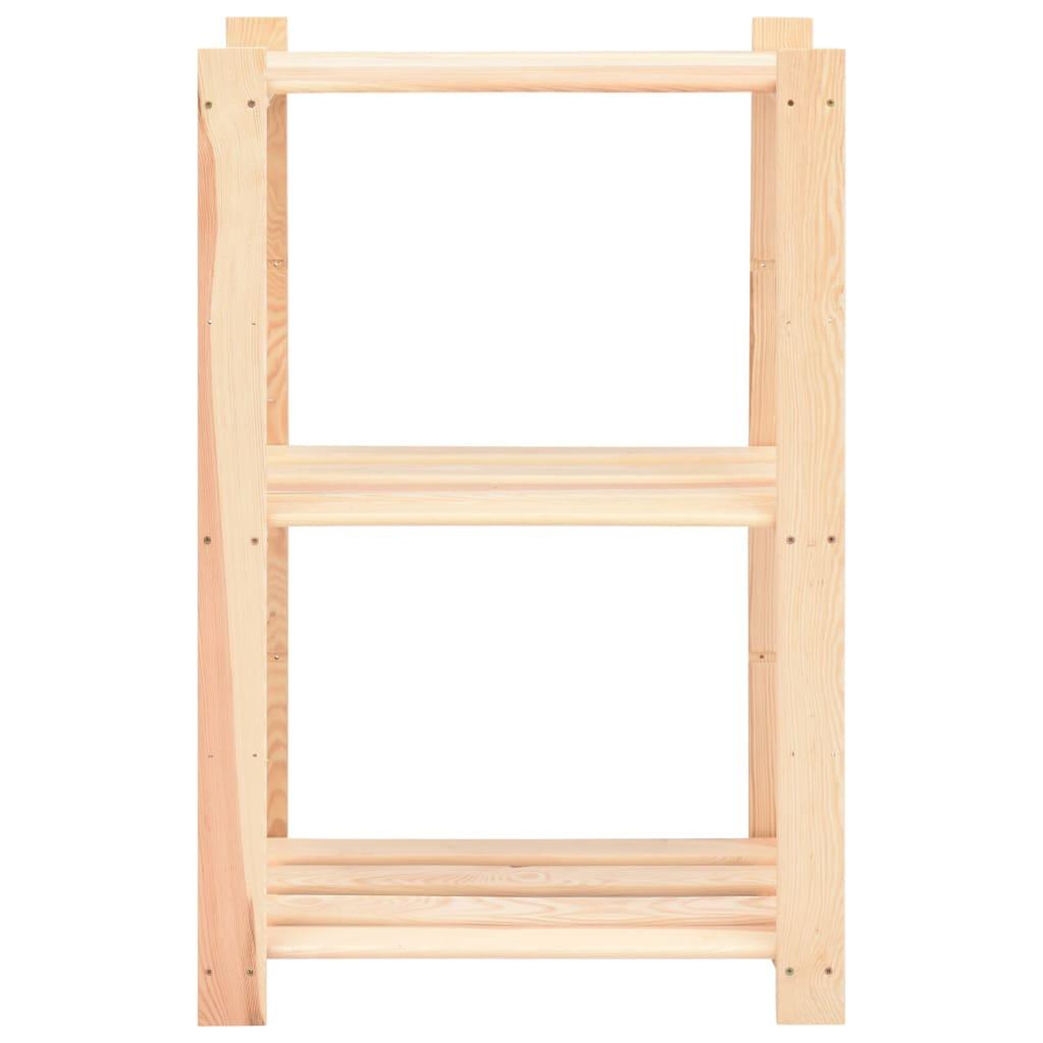 Voir la diapositive 4 : VIDAXL Etageres de rangement a 3 niveaux 2 pcs 60x38x90 cm Pin 150 kg