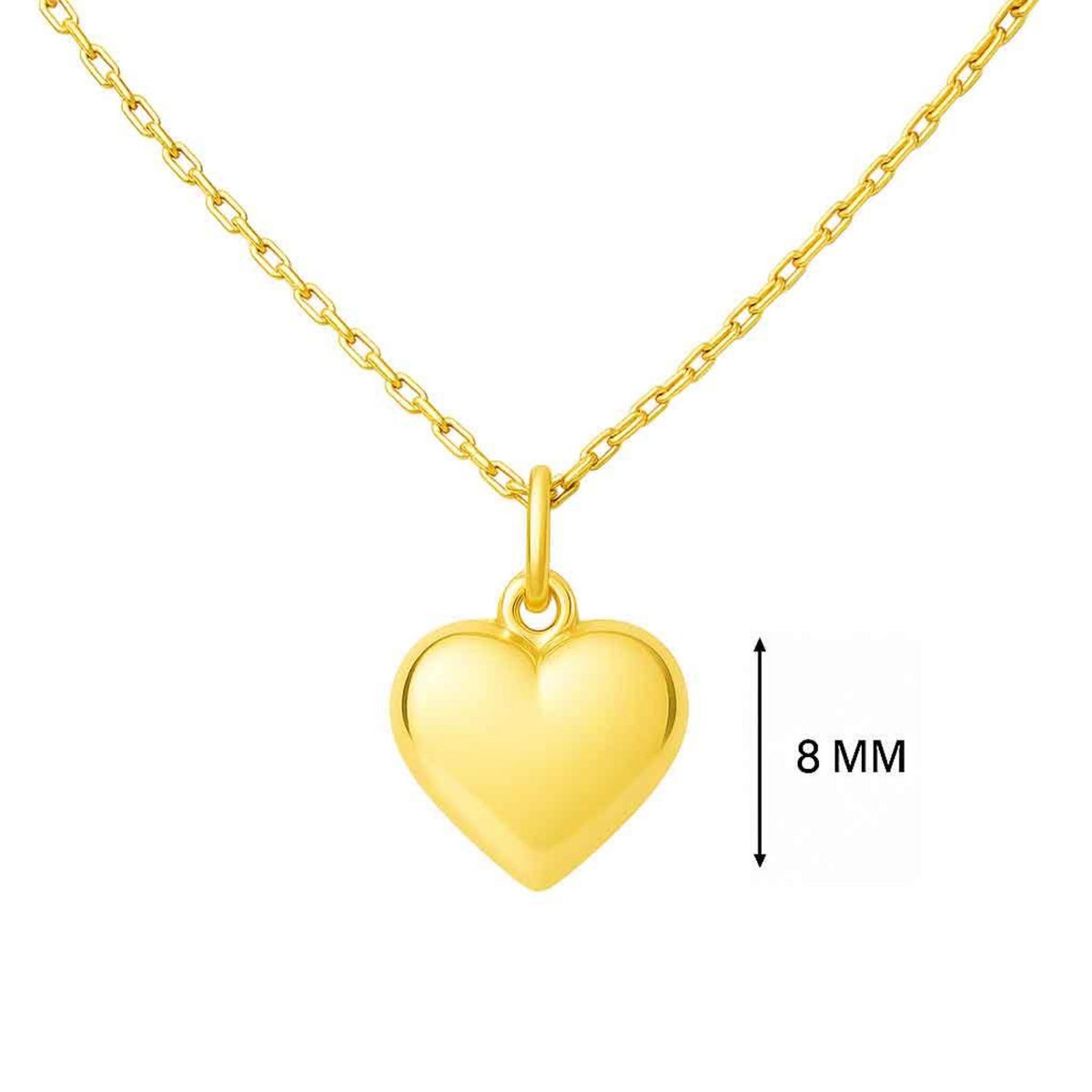 L'ATELIER D'AZUR Collier - Pendentif Or 18 Carats 750/000 Jaune - Coeur - Chaine Dorée