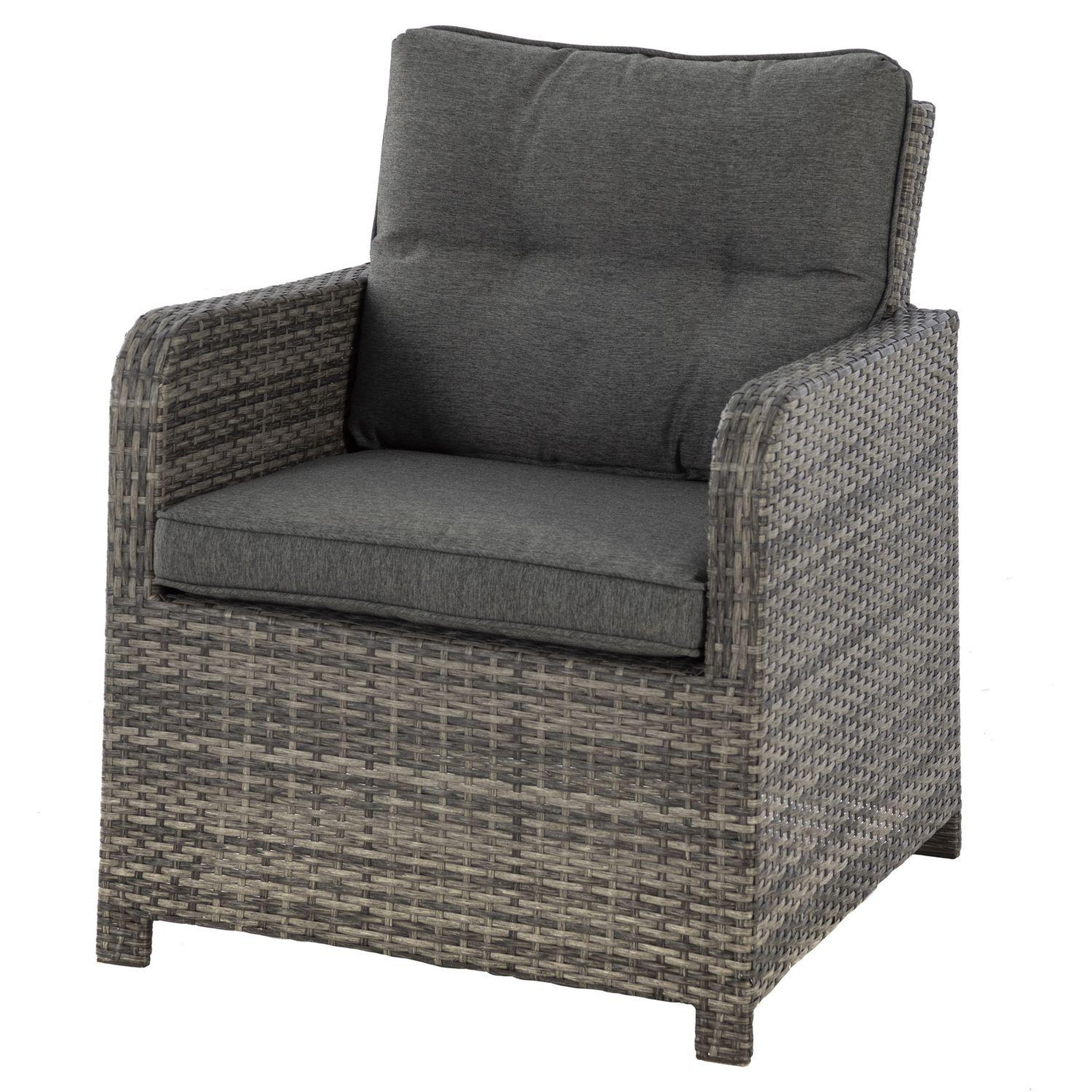 Voir la diapositive 1 : HESPERIDE Fauteuil de jardin en résine tressée Mayari - Gris ombre