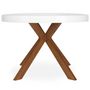Voir la diapositive 2 : Paris Prix Table Ronde Extensible  Zefane  160-260cm Blanc
