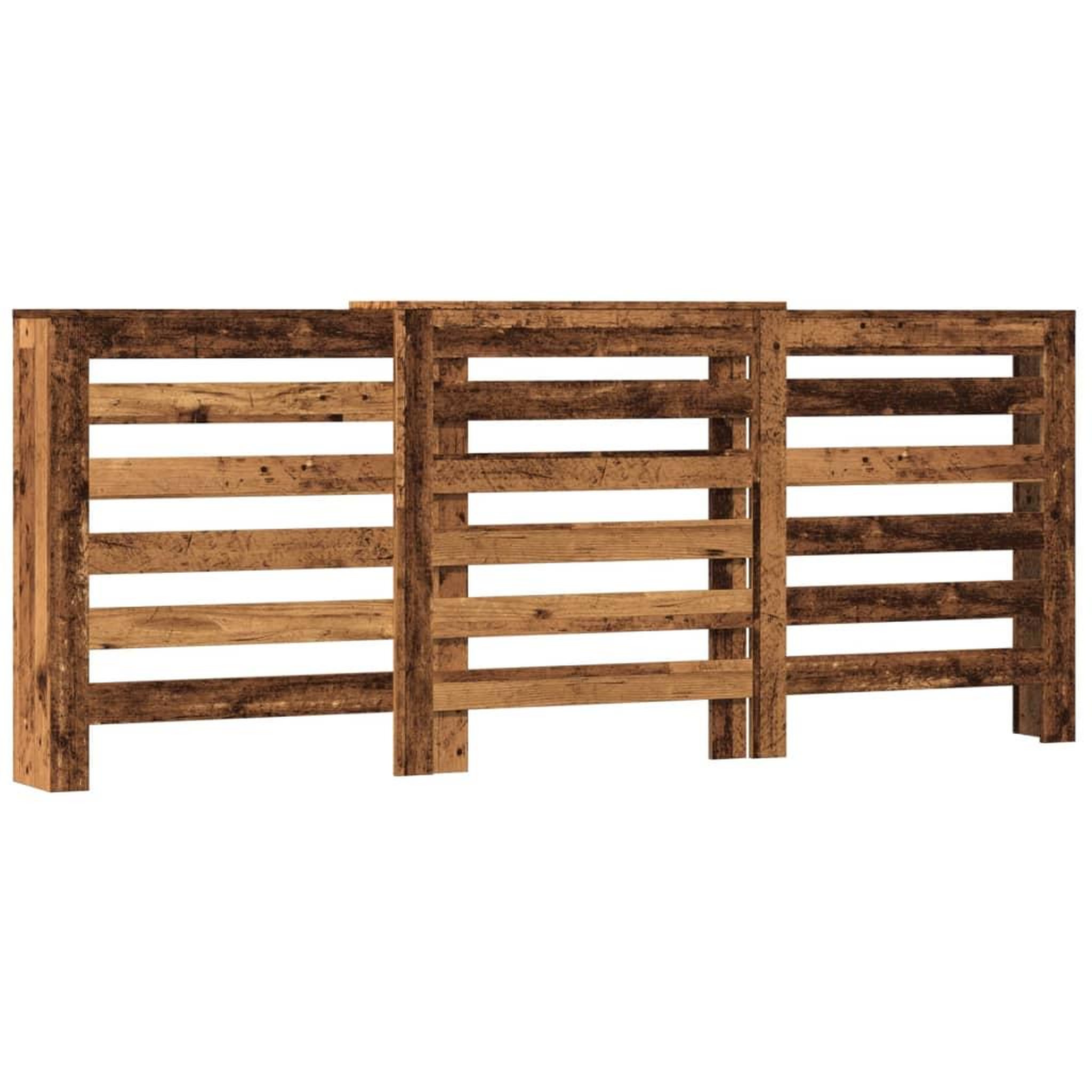 Voir la diapositive 2 : VIDAXL Cache-radiateur vieux bois 205x21,5x83,5 cm bois d'ingenierie