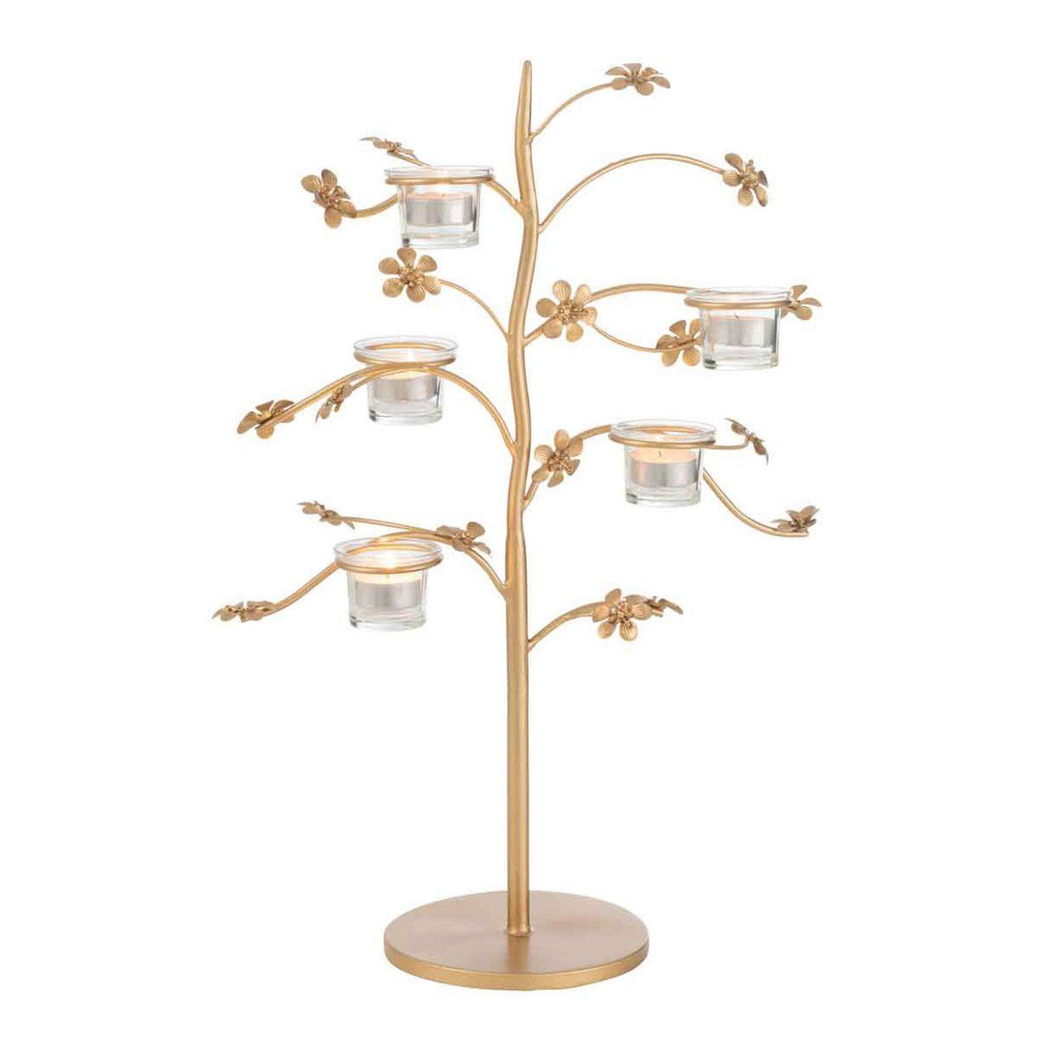 Voir la diapositive 2 : J-LINE Bougeoir design en métal  curama  54cm or