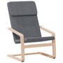 Voir la diapositive 2 : VIDAXL Chaise de relaxation avec repose-pied Gris fonce Tissu