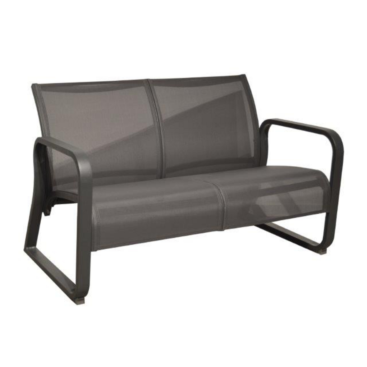 Proloisirs Canapé lounge 2 places Quenza II en aluminium/TPEP - graphite/BBM