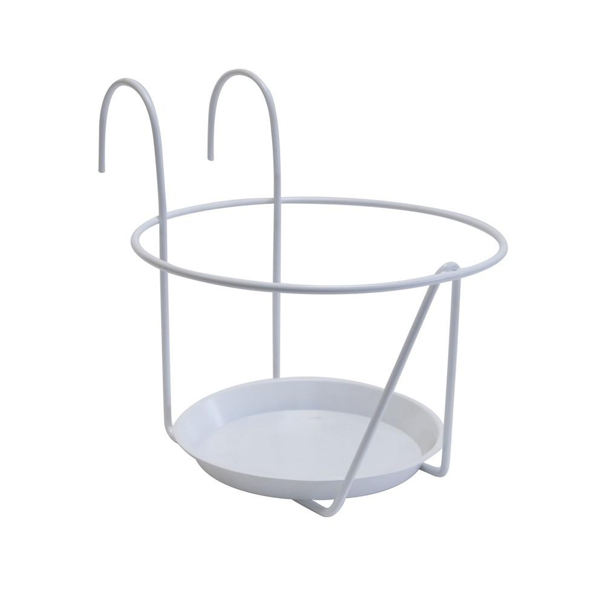 CENTRALE BRICO Porte-pots soucoupe crochet - 20-22 cm - blanc