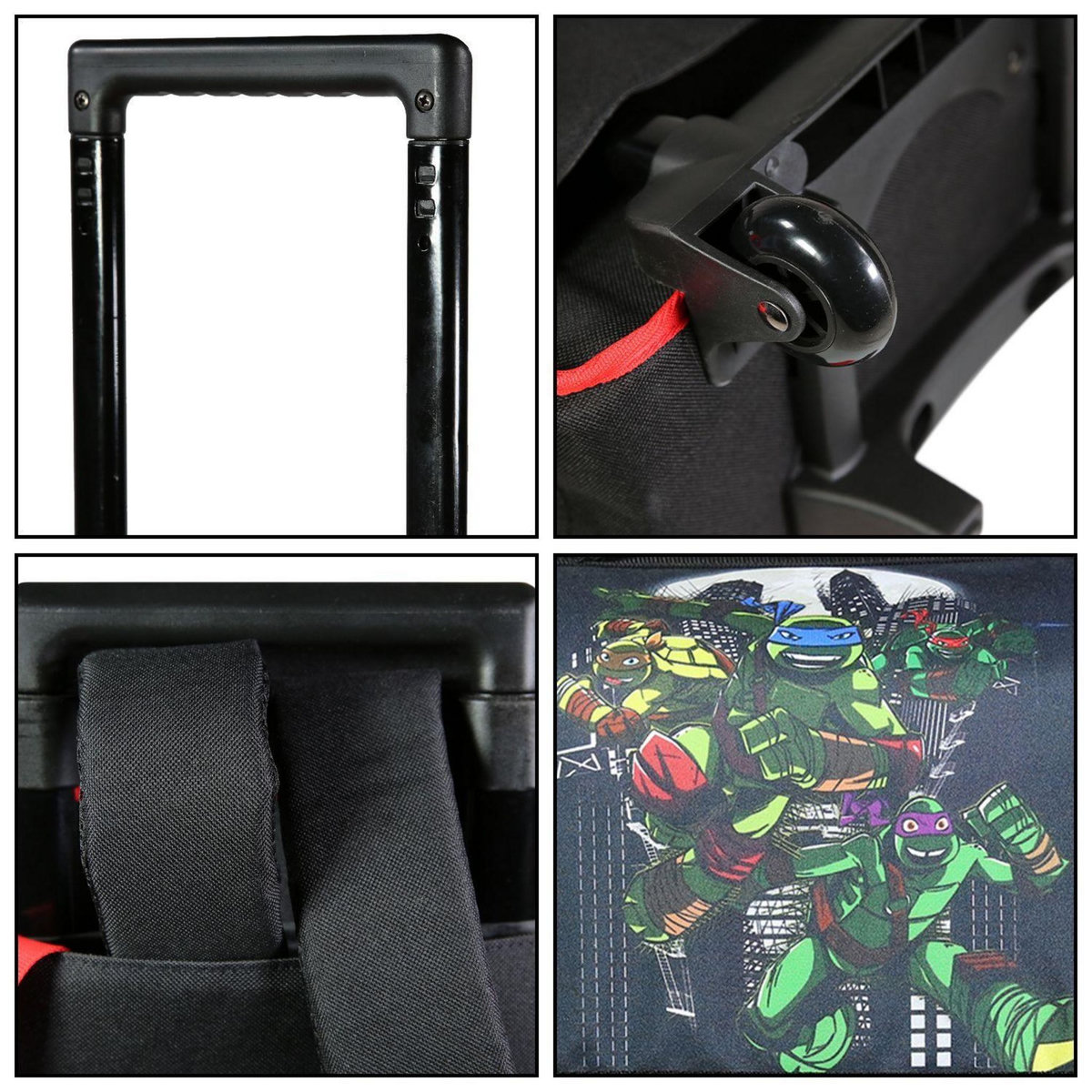 Bagtrotter BAGTROTTER Cartable à roulettes 38 cm Tortues Ninja Noir