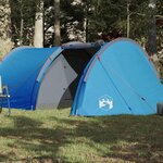 VIDAXL Tente de camping tunnel 4 personnes bleu impermeable