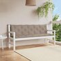 Voir la diapositive 1 : VIDAXL Coussin de banc de jardin taupe 180x(50+50)x7 cm tissu oxford