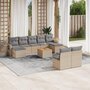 Voir la diapositive 1 : VIDAXL Salon de jardin avec coussins 10 pcs beige resine tressee