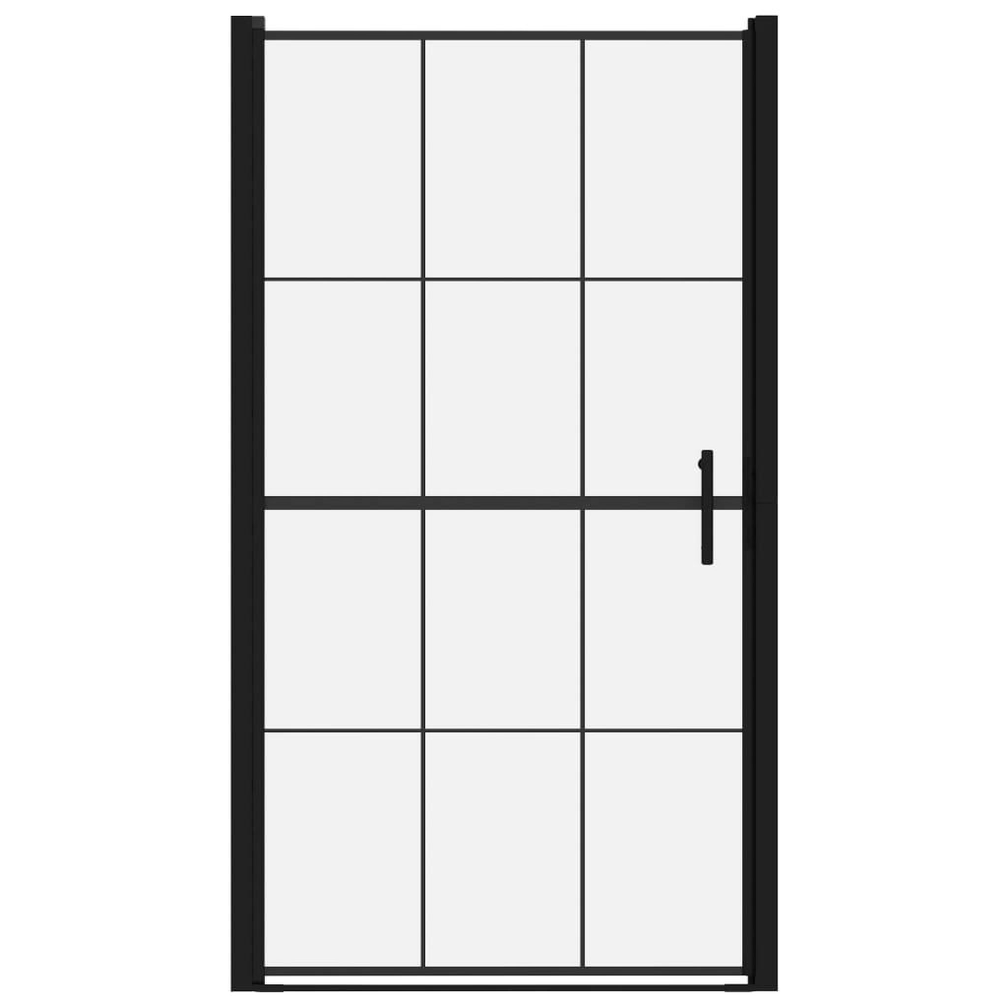 Voir la diapositive 3 : VIDAXL Porte de douche verre trempe 100x178 cm noir