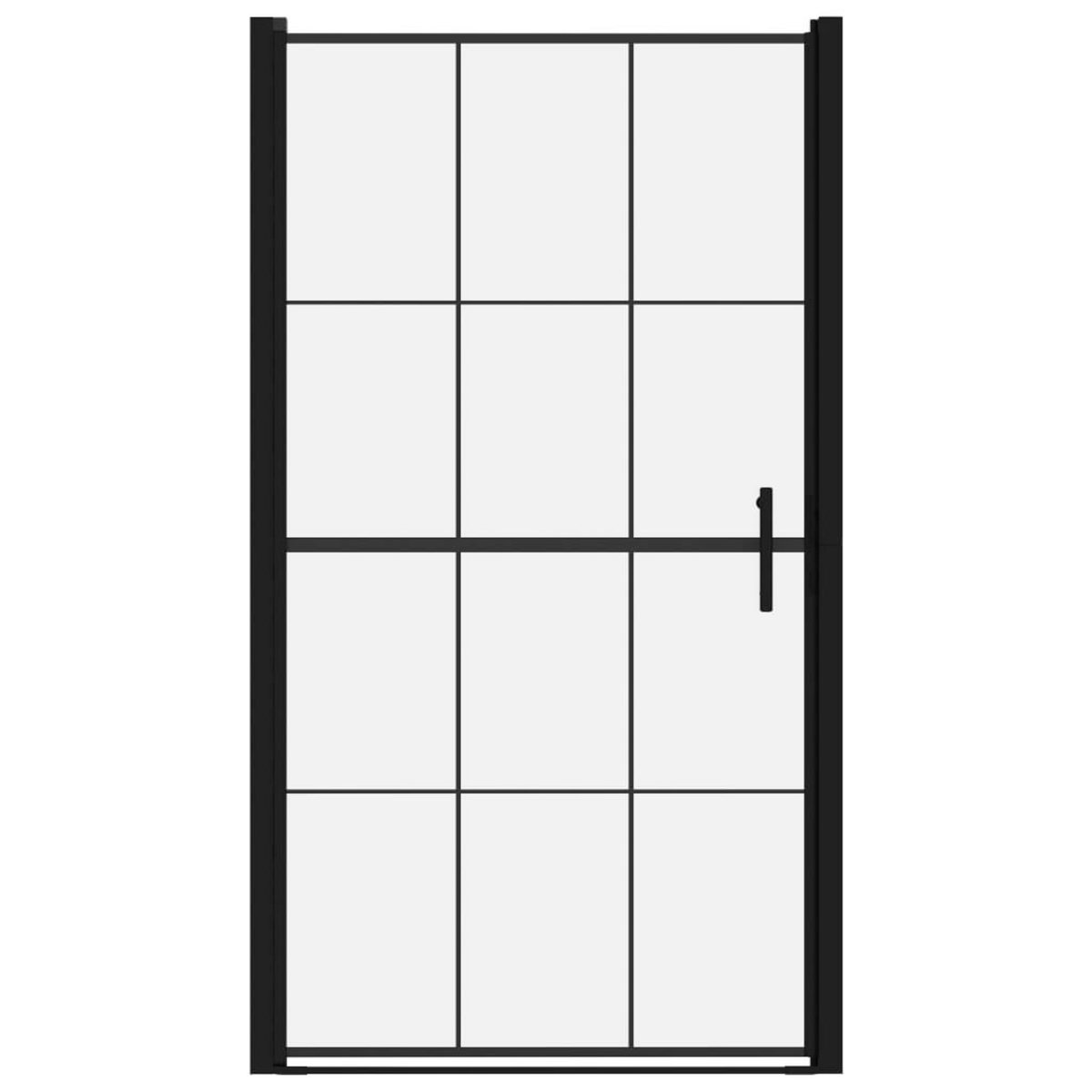 VIDAXL Porte de douche verre trempe 100x178 cm noir