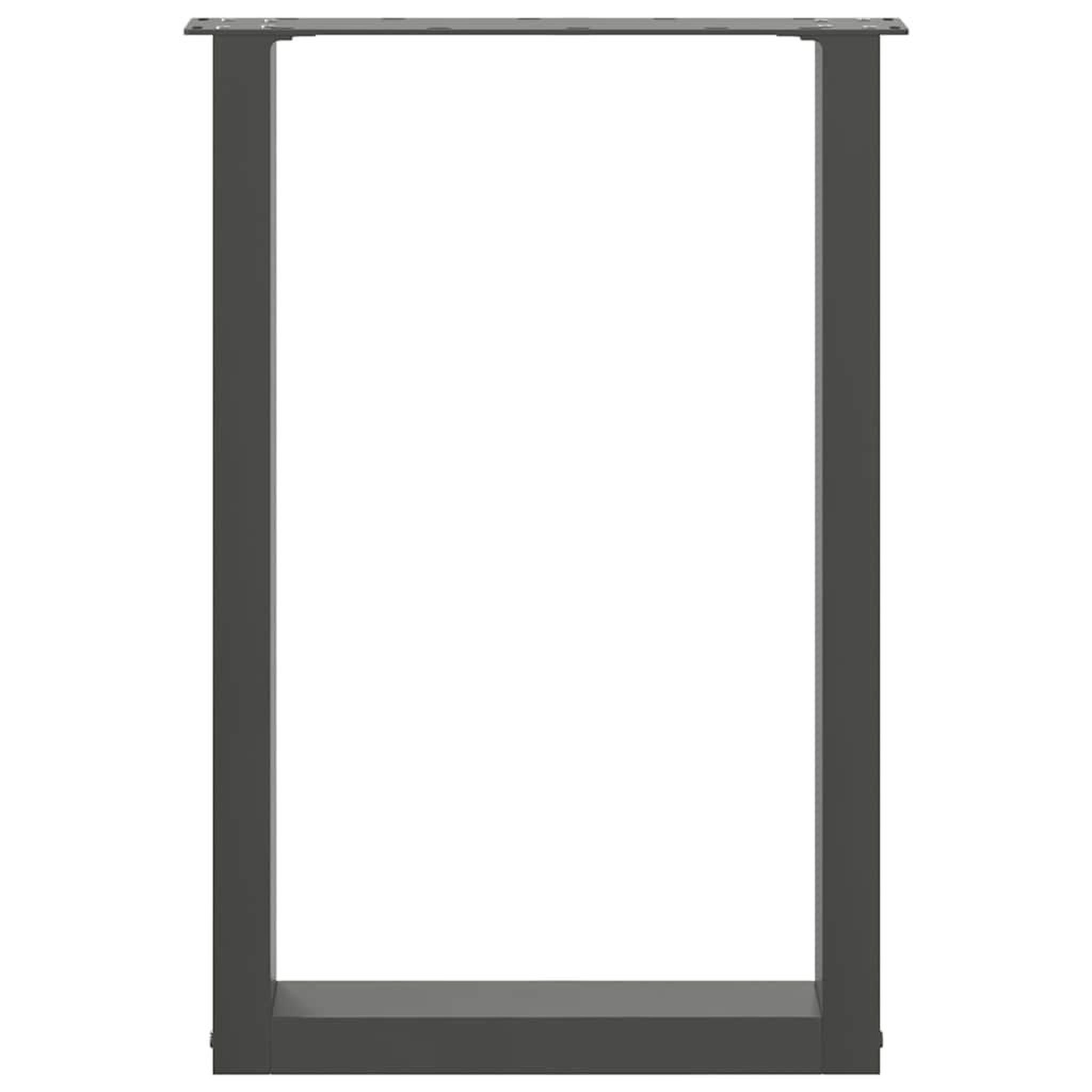 Voir la diapositive 5 : VIDAXL Pieds de table a manger forme de U 2 pcs 50x(72-73) cm acier