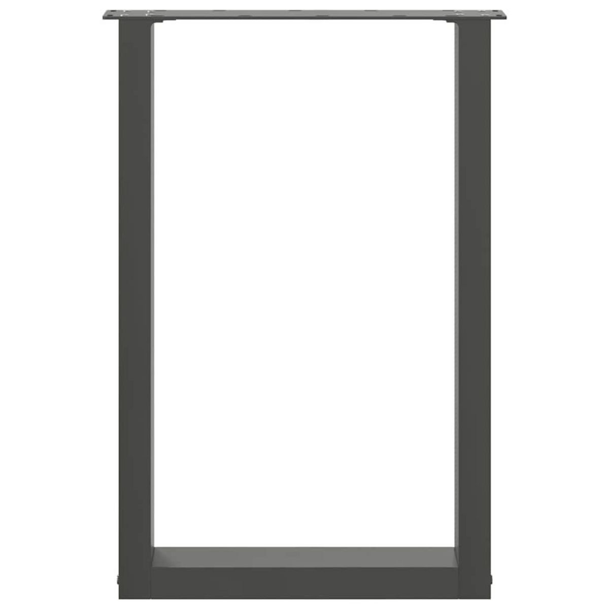 VIDAXL Pieds de table a manger forme de U 2 pcs 50x(72-73) cm acier