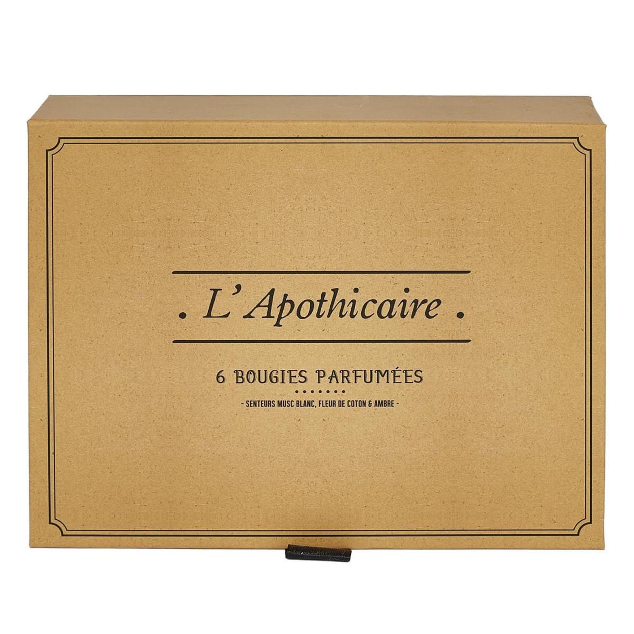 Voir la diapositive 2 : The Home Deco Factory Coffret 6 bougies parfumées  l'apothicaire  18cm multicolore