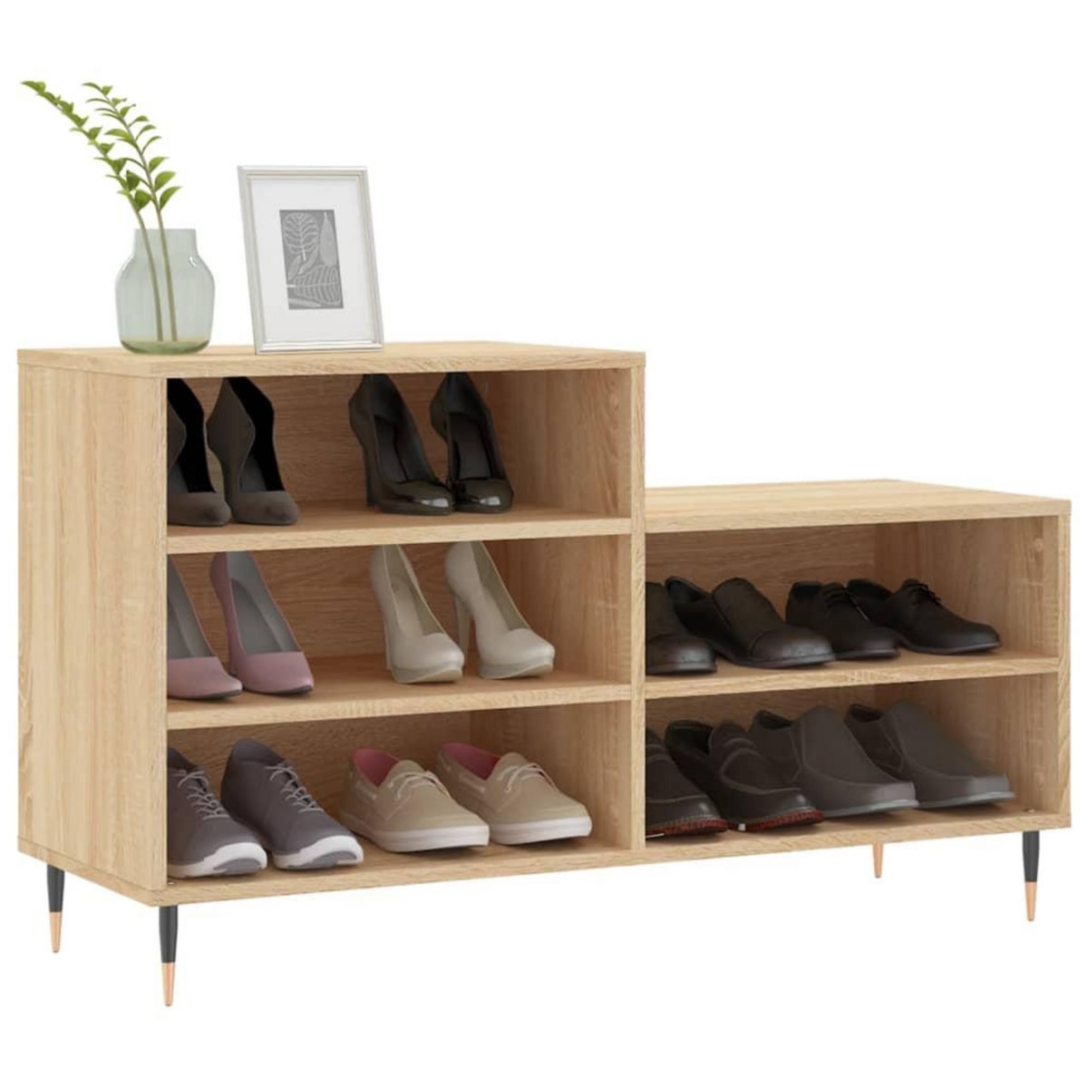 VIDAXL Armoire a chaussures Chene sonoma 102x36x60cm Bois d'ingenierie
