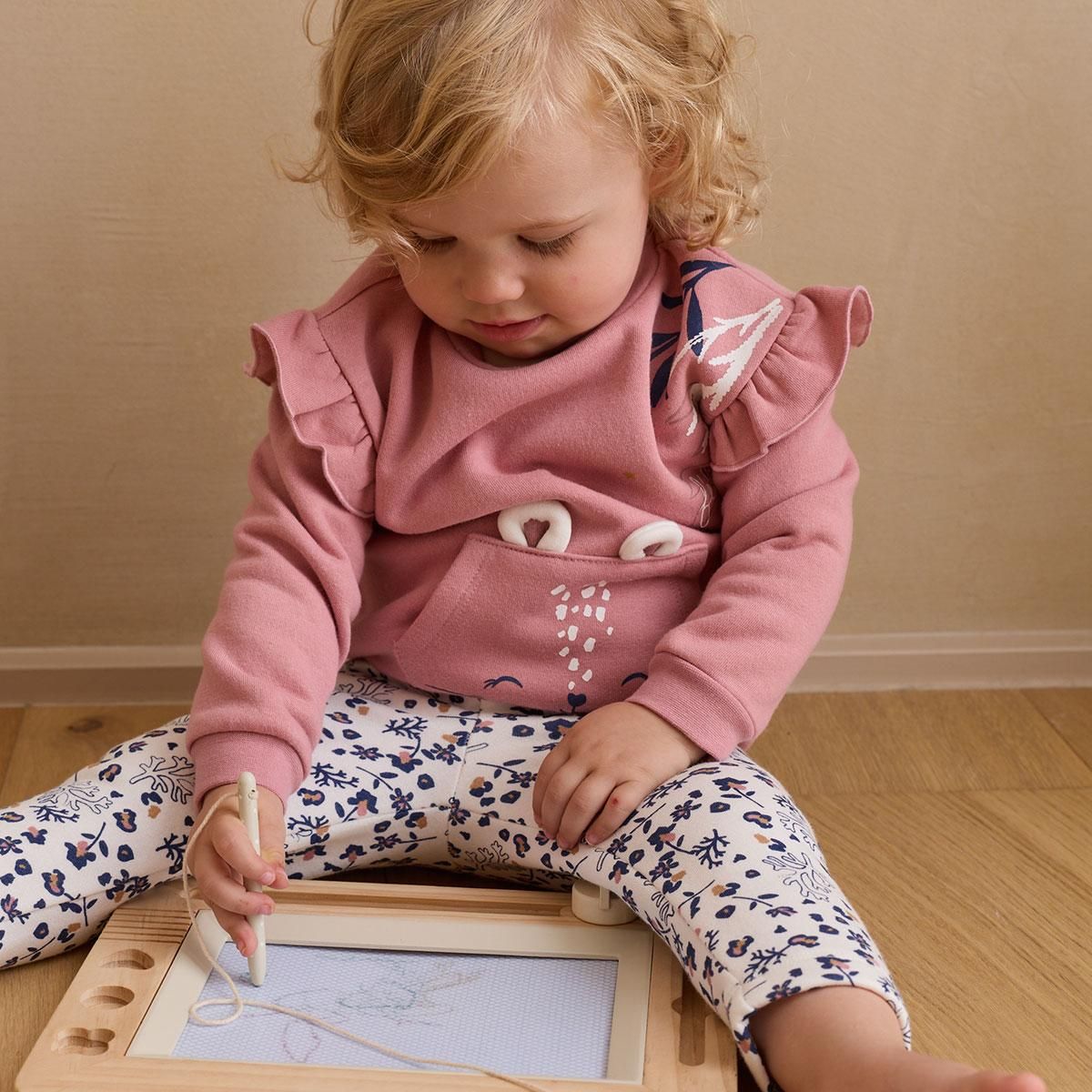 Petit Béguin Ensemble enfant sweat et legging en molleton Céleste