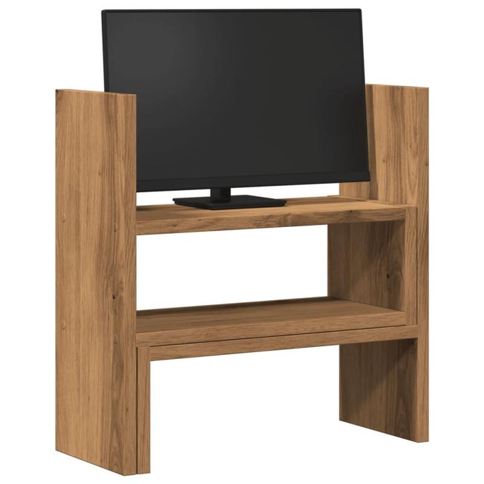 Voir la diapositive 3 : VIDAXL Organisateur de bureau réglable chêne artisanal bois ingénierie