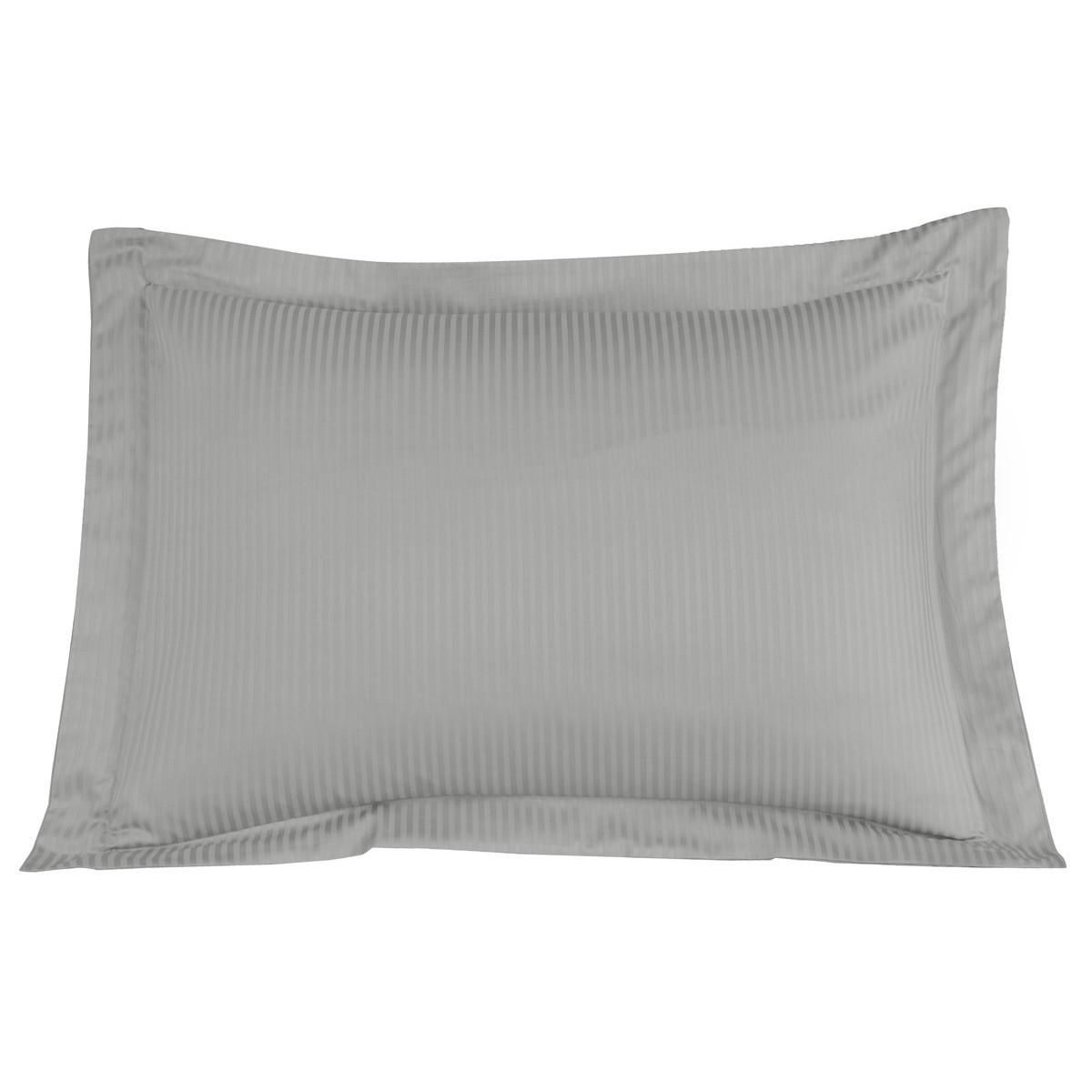 Sensei Maison Lot de 2 taies d'oreiller rayées en satin de coton 120 fils VERSALUXE