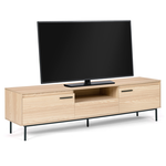 ID MARKET Meuble TV 180 cm SEATTLE avec rangements design industriel