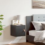 VIDAXL Armoire murale Noir 31,5x30x30 cm Bois de pin massif