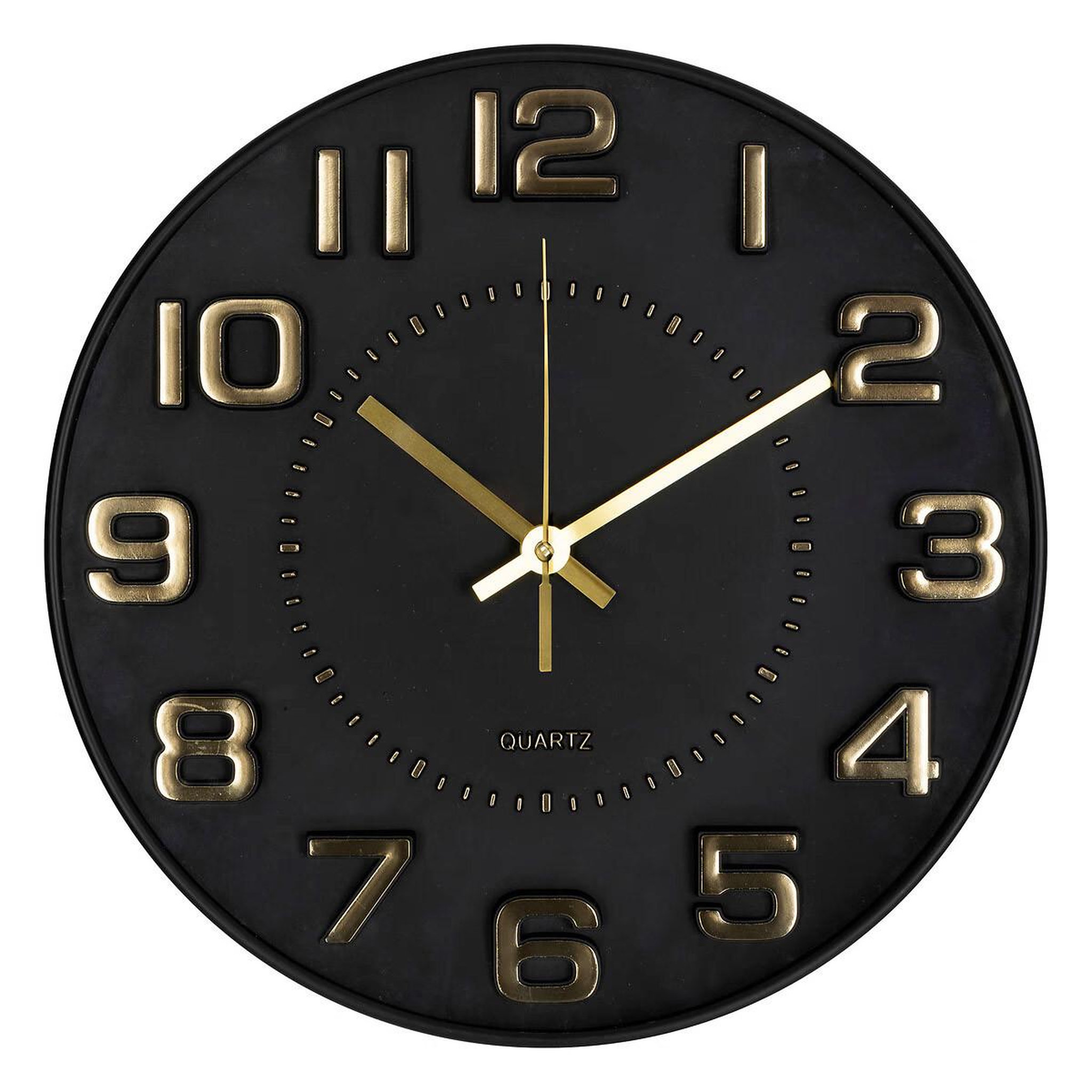 ATMOSPHERA Horloge murale relief  doris  30cm noir