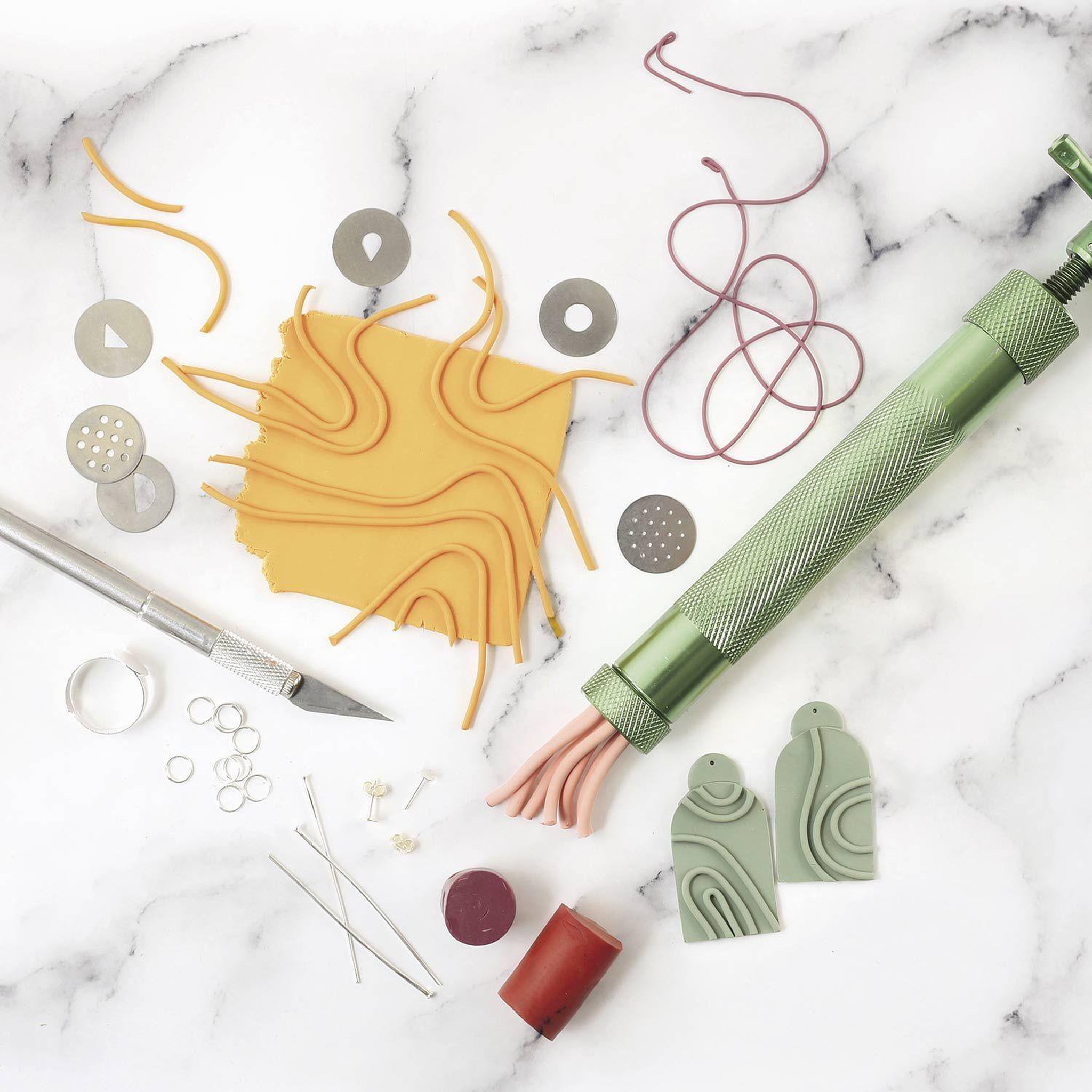 Voir la diapositive 3 : Graine créative Coffret DIY bijoux Line Art en pâte polymère