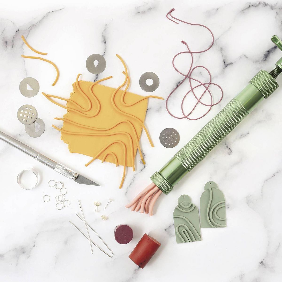 Graine créative Coffret DIY bijoux Line Art en pâte polymère