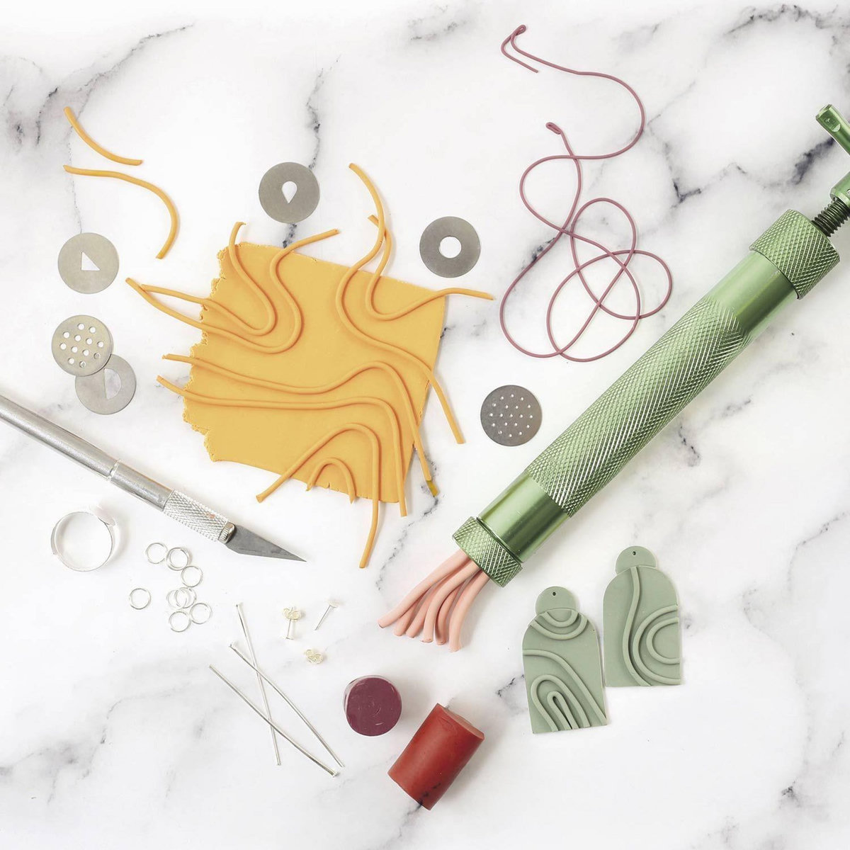 Graine créative Coffret DIY bijoux Line Art en pâte polymère