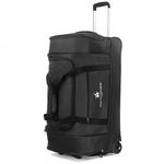 David Jones Sac de voyage à roulettes 105L double compartiment 75cm. Coloris disponibles : Bleu, Vert, Noir
