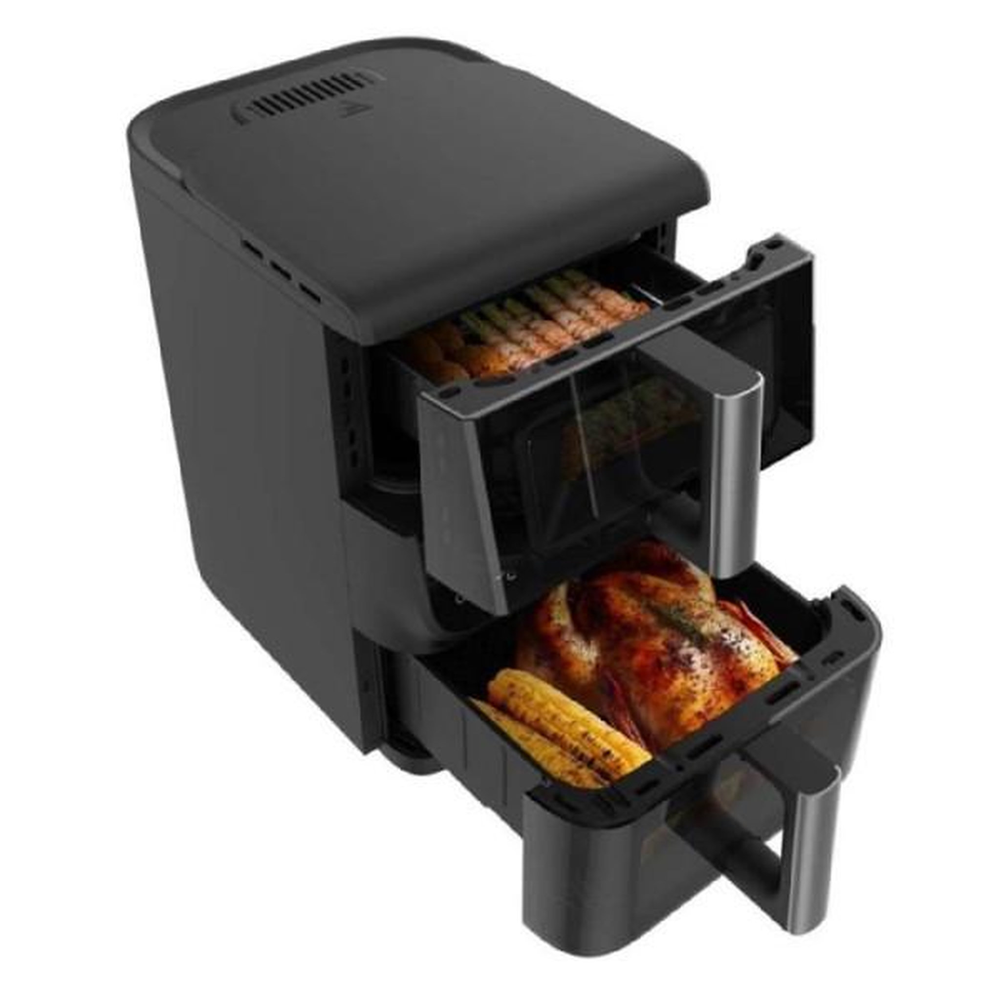 Voir la diapositive 2 : CECOTEC Friteuse electrique  a air sans huile cecotec cecofry duolevel 10000 duosize window 10l fenetre