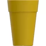 GARDENSTAR Pot en plastique ICFAL - Jaune moutarde - 35cm