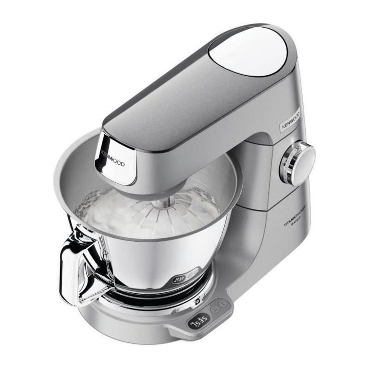 KENWOOD KENWOOD KVC85.124.SI - Robot patissier Titanium Chef Baker - 2 bols en inox 3,5L et 5L - Balance integree 6kg - Blender 1,8L - 1