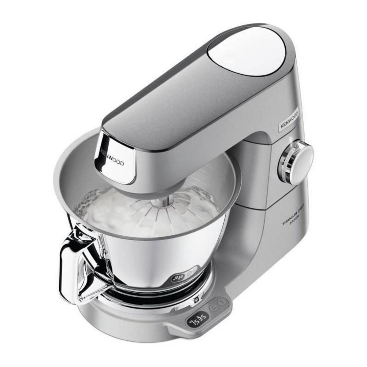 KENWOOD KENWOOD KVC85.124.SI - Robot patissier Titanium Chef Baker - 2 bols en inox 3,5L et 5L - Balance integree 6kg - Blender 1,8L - 1
