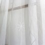 Voir la diapositive 3 : Paris Prix Rideau Voilage Brodé  Noël  140x240cm Blanc & Argent