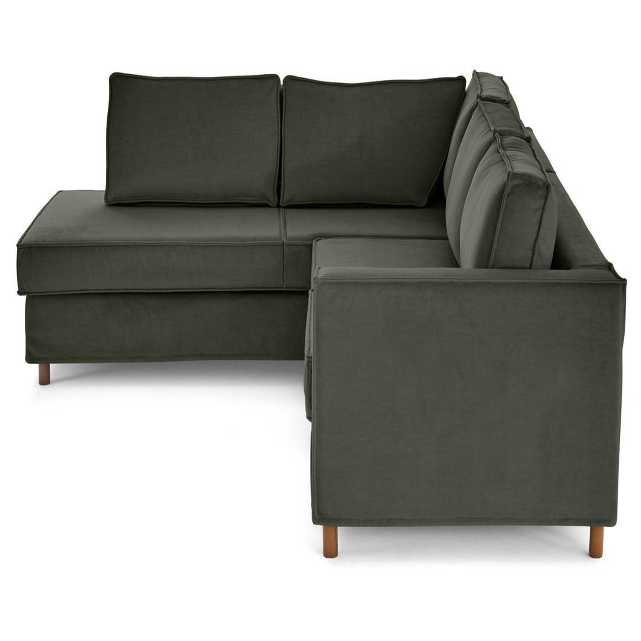 Voir la diapositive 4 : LISA DESIGN Jake - canapé déhoussable d'angle gauche 5 places en velours