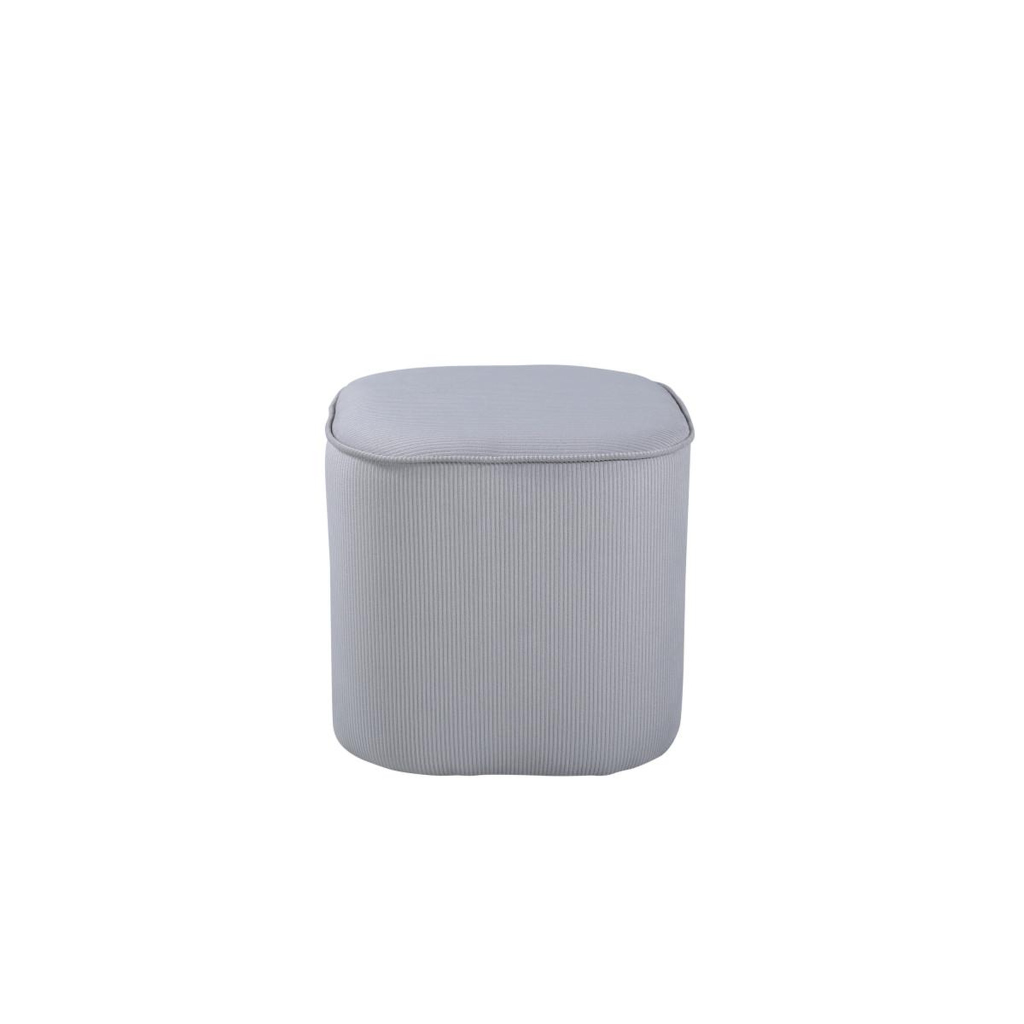 Voir la diapositive 2 : Paris Prix Pouf en velours côtelé  piff  44cm gris