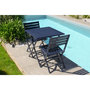 Voir la diapositive 4 : DCB GARDEN Chaise de jardin pliante - Aluminium - Bleu marine - MARIUS