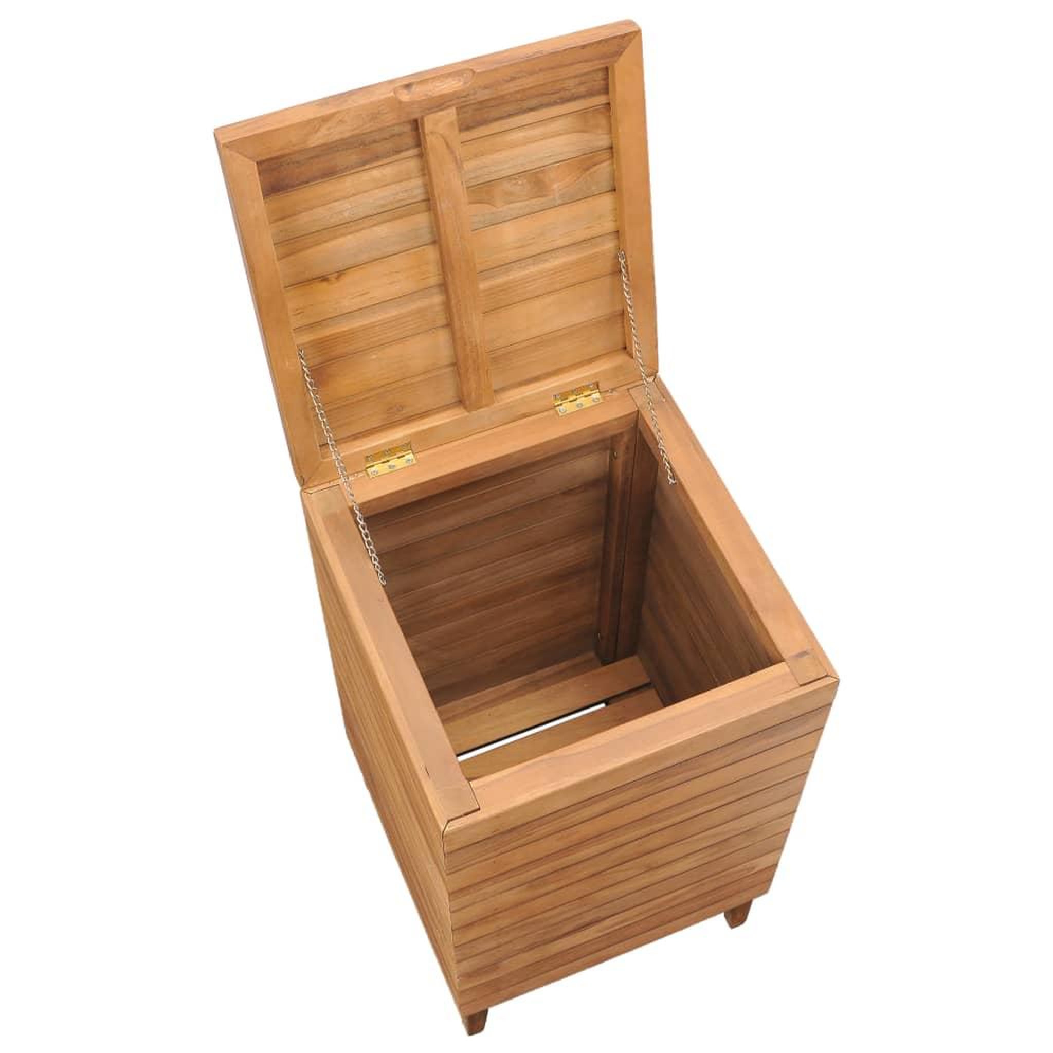 Voir la diapositive 5 : VIDAXL Panier a linge 40x40x70 cm bois de teck massif