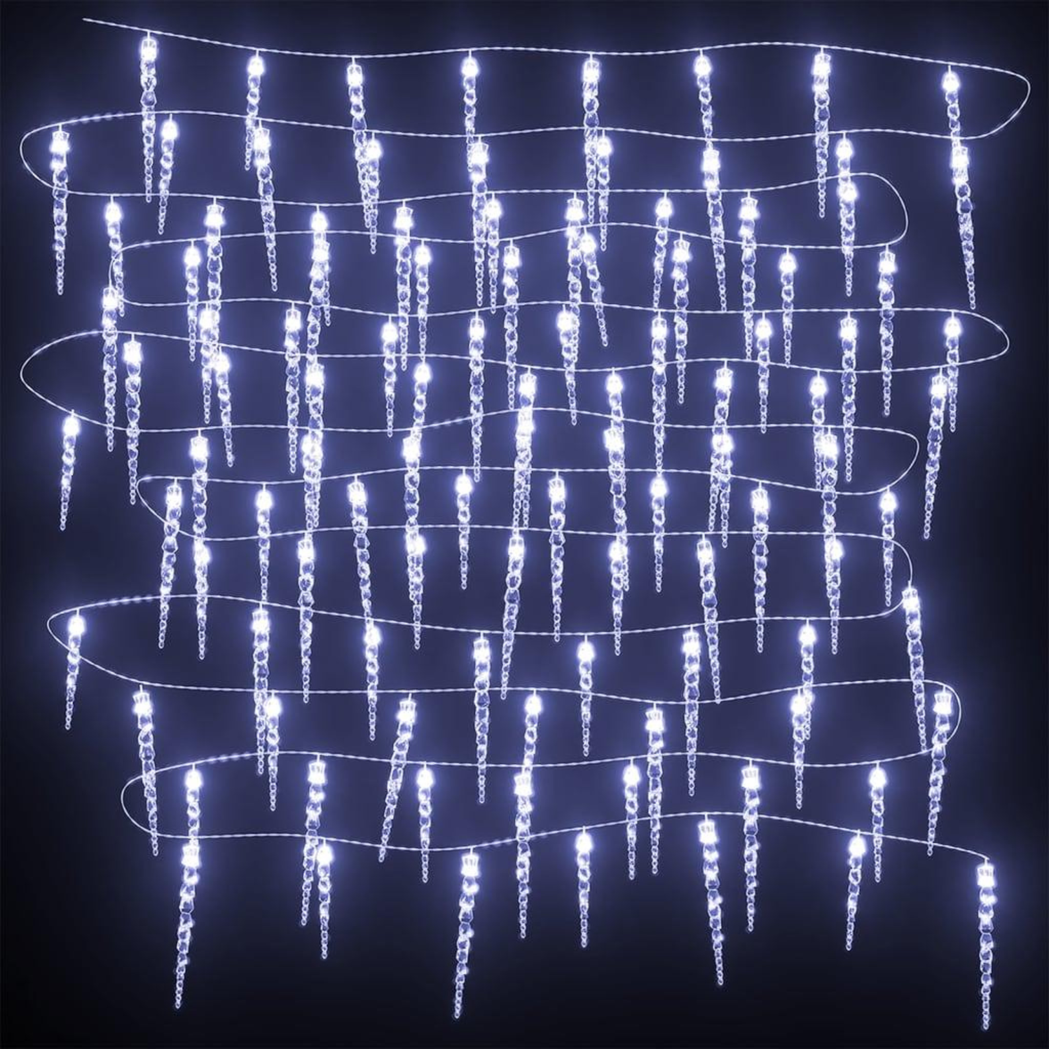 Voir la diapositive 3 : VIDAXL Guirlande lumineuse a glaçons Noël 200 LED blanc acrylique PVC
