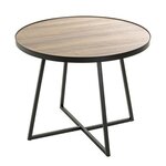 Paris Prix Table d'Appoint Design  Qanaq  60cm Noir & Chêne