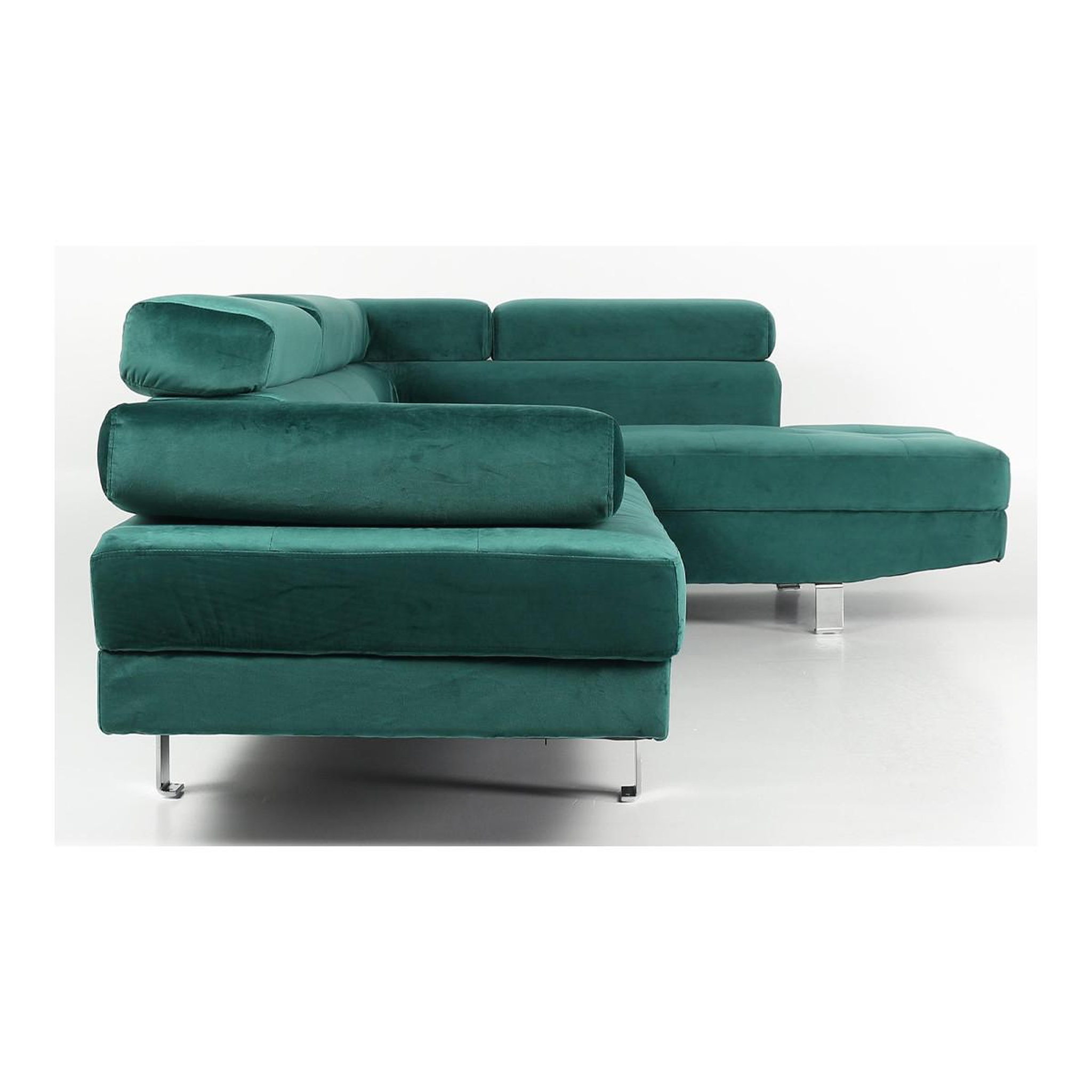 Voir la diapositive 3 : Paris Prix Canapé d'angle droit  têtière  260cm vert