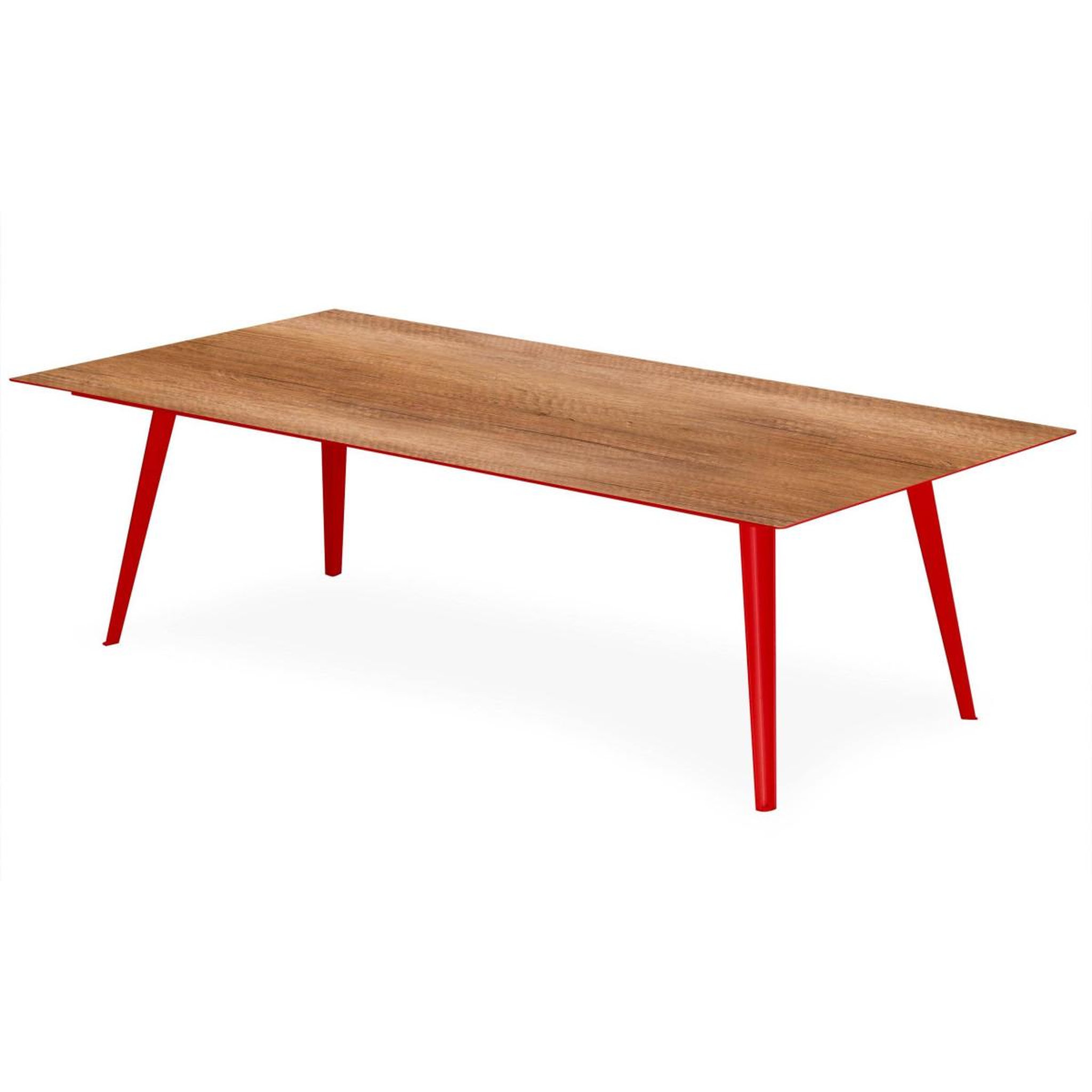 Voir la diapositive 4 : Paris Prix Table basse 2 covers  natural  120cm rouge