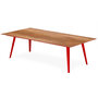 Voir la diapositive 4 : Paris Prix Table Basse 2 Covers  Natural  120cm Rouge